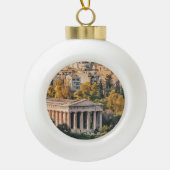 Athens Aerial Uitzicht Landscape Foto Keramische Bal Ornament (Voorkant)