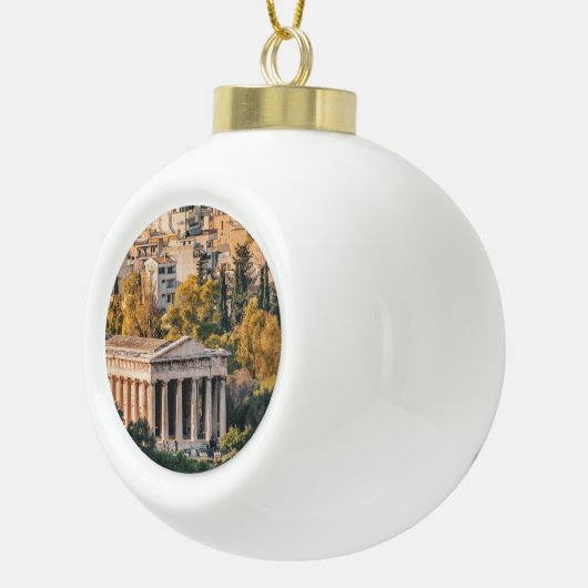 Athens Aerial Uitzicht Landscape Foto Keramische Bal Ornament (Rechts)