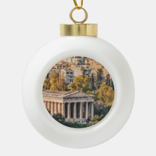 Athens Aerial Uitzicht Landscape Photo Keramische Bal Ornament