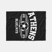 Athens Bluejays Soccer Byll 2025 Hs  Fleece Deken (Voorkant (Horizontaal))