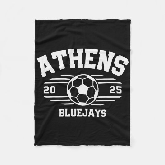 Athens Bluejays Soccer Byll 2025 Hs  Fleece Deken (Voorkant)