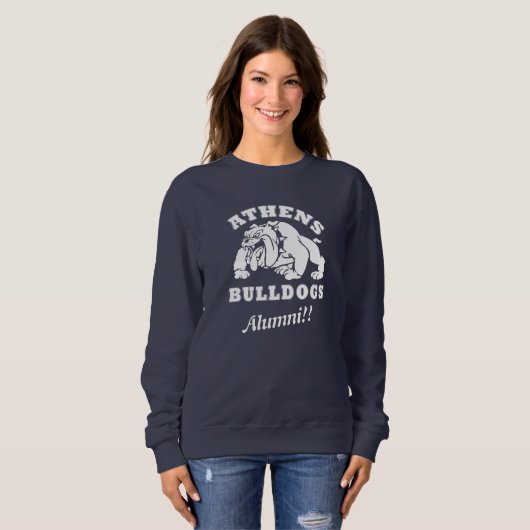 Athens Bulldogs Alumni! Vrouw haar sweatshirt (Voorkant volledig)