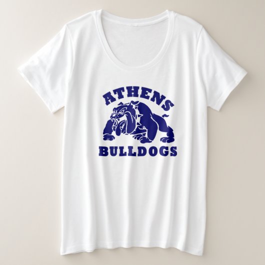 Athens Bulldogs plus groot t-shirt (Design voorkant)