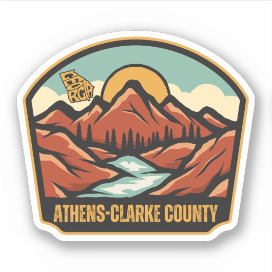 Athens-Clarke County, Georgia Sticker (Voorkant)