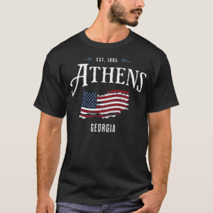 Athens Georgia GA Patriottische Vlag Oude Glorie T T-shirt