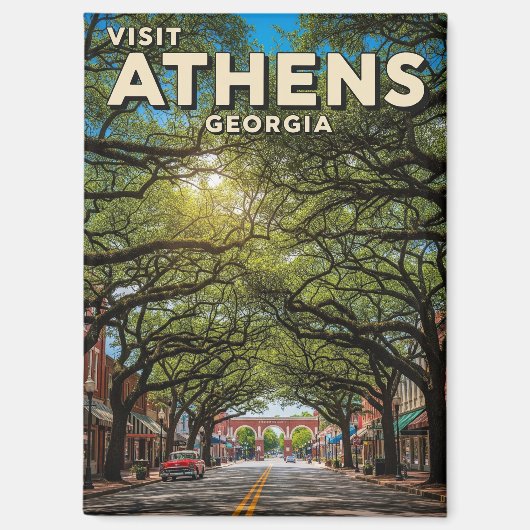 Athens Georgia Reizen Magneet (Voorkant)
