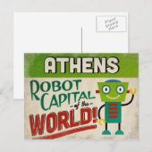 Athens Georgia Robot - Funny Briefkaart (Voorkant / Achterkant)