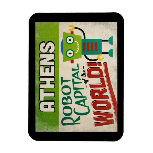 Athens Georgia Robot - Funny  Magneet (Verticaal)