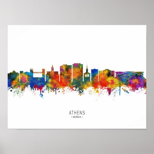 Athens Georgia Skyline Poster (Voorkant)