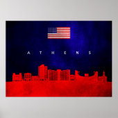 Athens Georgia Skyline Poster (Voorkant)