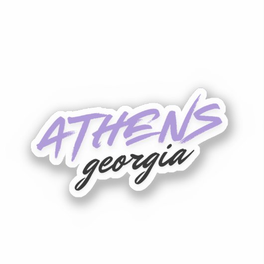 Athens Georgia Sticker (Voorkant)
