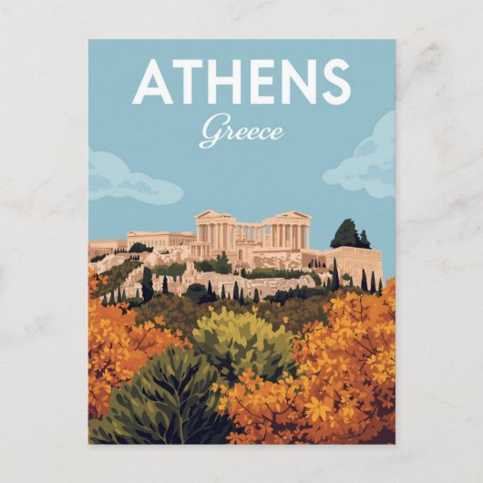 Athens Greece Acropolis Briefkaart (Voorkant)