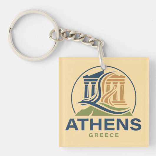 Athens Greece Acropolis Parthenon Sleutelhanger (Voorkant)