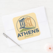 Athens Greece Acropolis Parthenon Vierkante Sticker (Envelop)