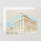 Athens Greece – Ancient City Travel Souvenir  Briefkaart (Voorkant / Achterkant)