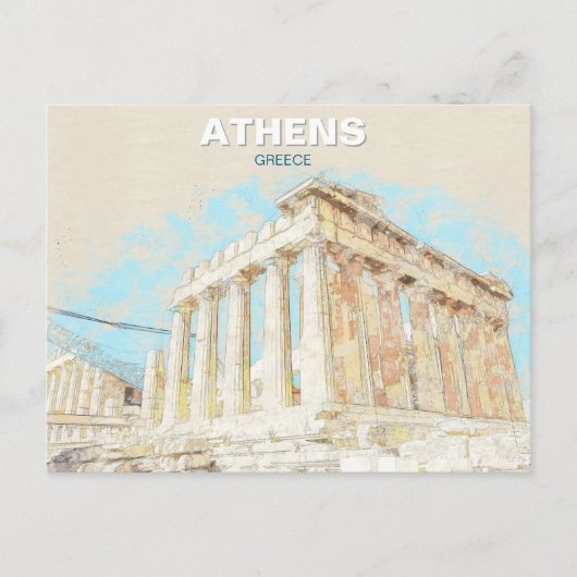 Athens Greece – Ancient City Travel Souvenir  Briefkaart (Voorkant)