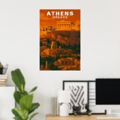 Athens, Greece Ancient Classic Ruins Poster (Thuiskantoor)