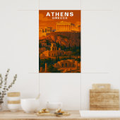 Athens, Greece Ancient Classic Ruins Poster (Keuken)