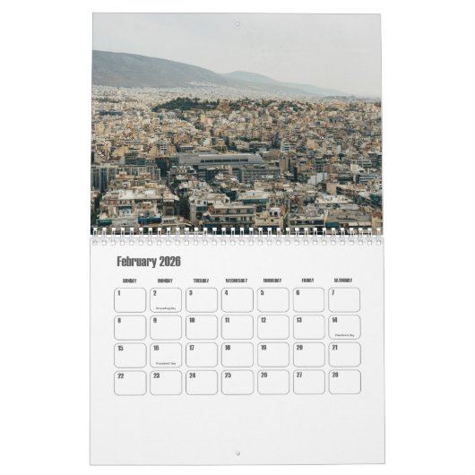 Athens-Greece Calendar Kalender (Feb 2026)