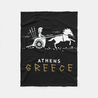 Athens Greece Chariot Travel Vacation Men And Boys Fleece Deken