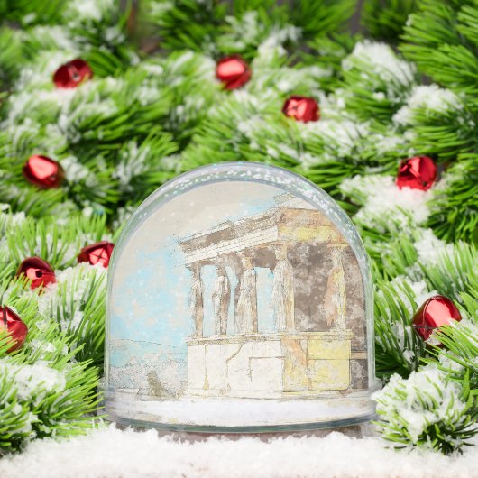 Athens Greece Snow Globe – Ancient Landmark Travel Sneeuwbol (Kerstmis)