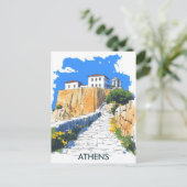 Athens Greece Travel Briefkaart (Staand voorkant)