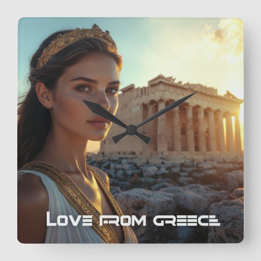 ATHENS - GREEK - ACROPOLIS VIERKANTE KLOK (Voorkant)