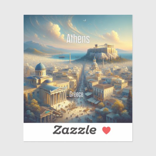 Athens Griekenland 3 inch Vinyl Sticker (Vel)