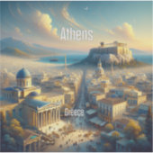 Athens Griekenland 3 inch Vinyl Sticker (Voorkant)