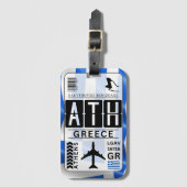 Athens Griekenland Bagagelabel (Voorkant (verticaal))