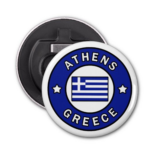 Athens Griekenland Button Flesopener (Voorkant)