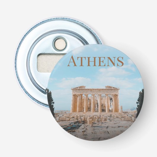 Athens Griekenland Button Flesopener (Voorkant)