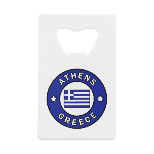 Athens Griekenland Creditkaart Flessenopener (Voorkant)