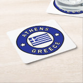 Athens Griekenland Kartonnen Onderzetters (Schuin)