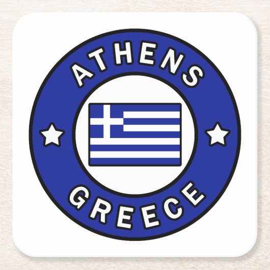 Athens Griekenland Kartonnen Onderzetters (Voorkant)
