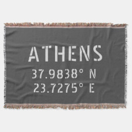 Athens Griekenland Latitude Longitude Deken