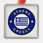 Athens Griekenland Metalen Ornament (Voorkant)