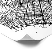 Athens Griekenland Minimal Modern Street Map Poster (Hoek)