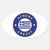 Athens Griekenland Ovale Sticker (Voorkant)