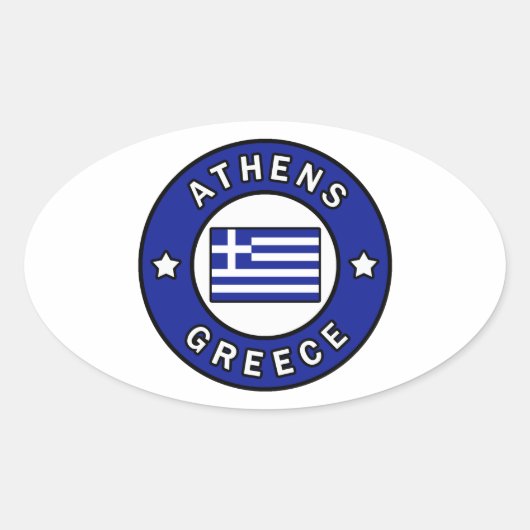 Athens Griekenland Ovale Sticker (Voorkant)