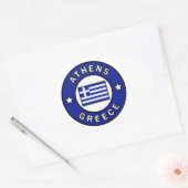 Athens Griekenland Ovale Sticker (Envelop)