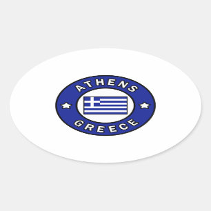 Athens Griekenland Ovale Sticker