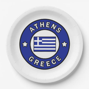 Athens Griekenland Papieren Bordje
