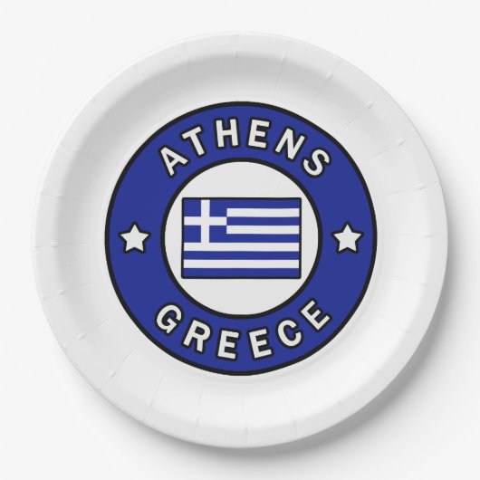 Athens Griekenland Papieren Bordje (Voorkant)