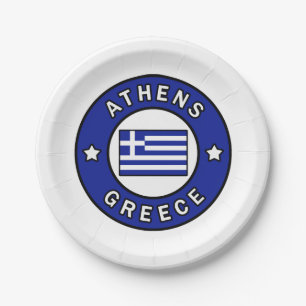 Athens Griekenland Papieren Bordje