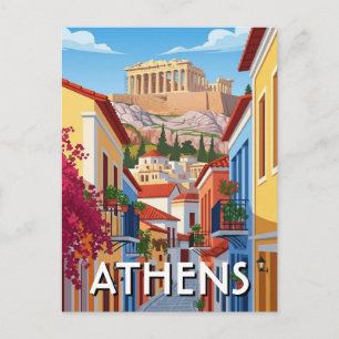 Athens Griekenland Plaka Reizen Briefkaart