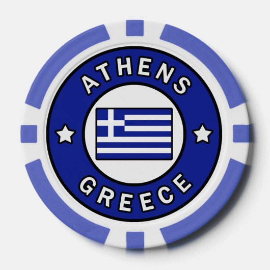 Athens Griekenland Poker Chips (Voorkant)