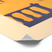 Athens Griekenland Port Harbour Zeilboot Reizen Poster (Hoek)