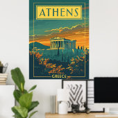  Athens, Griekenland Poster | Parthenon (Thuiskantoor)