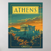  Athens, Griekenland Poster | Parthenon (Voorkant)